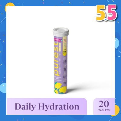 THE PUREST CO Electrolyte Hydration Salted Lemon Tablet (For Daily Hydration & Muscle Function Support) 20s