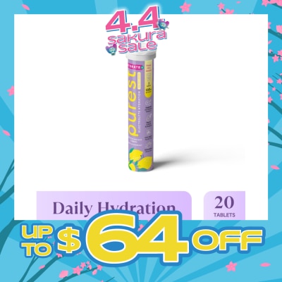 THE PUREST CO - Electrolyte Hydration Salted Lemon Tablet (For Daily Hydration & Muscle Function Support) 20s