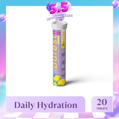 THE PUREST CO - Electrolyte Hydration Salted Lemon Tablet (For Daily Hydration & Muscle Function Support) 20s