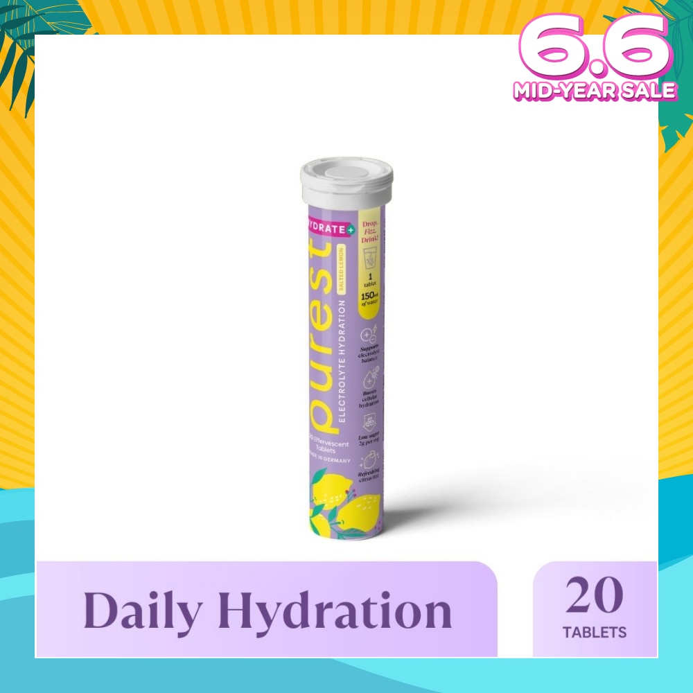 Electrolyte Hydration Salted Lemon Tablet (For Daily Hydration & Muscle Function Support) 20s