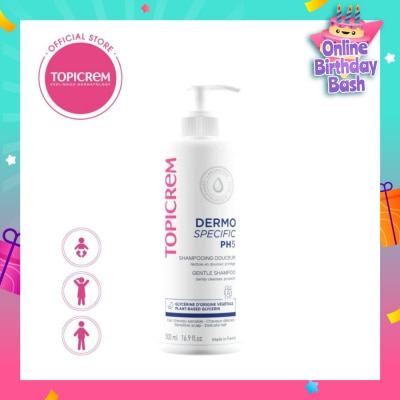 TOPICREM Dermo Specific pH5 Gentle Shampoo 500ml