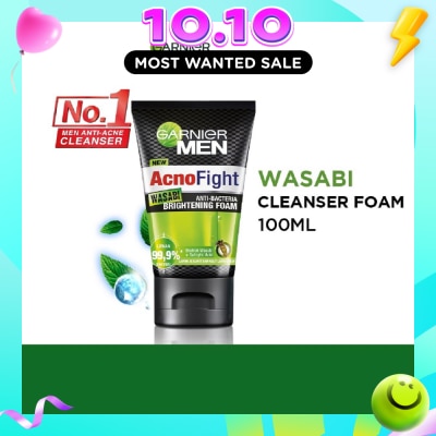 GARNIER MEN Acno Fight Wasabi Brightening Foam (Anti Bacteria) 100ml image
