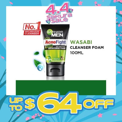 GARNIER MEN - Acno Fight Wasabi Brightening Foam  (Anti-Bacteria) 100ml