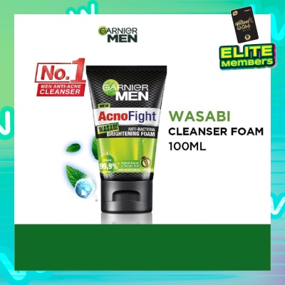 GARNIER MEN Acno Fight Wasabi Brightening Foam  (Anti-Bacteria) 100ml