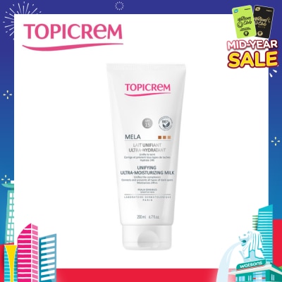 TOPICREM MELA Unifying Ultra-Moisturizing Milk (To Corrects & Prevents All Types Of Dark Spots) 200ml