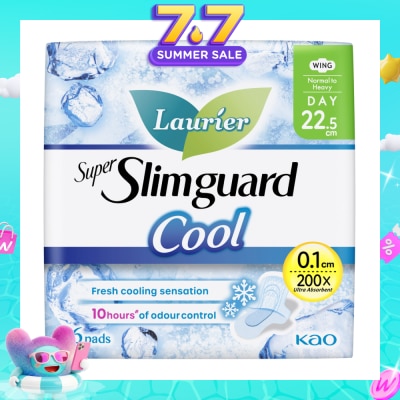 LAURIER - Super Slimguard Cool Day Wing Sanitary Pad 22.5cm 16s