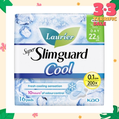 LAURIER Super Slimguard Cool Day Wing Sanitary Pad 22.5cm 16s