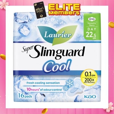 LAURIER Super Slimguard Cool Day Wing Sanitary Pad 22.5cm 16s