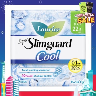 LAURIER Super Slimguard Cool Day Wing Sanitary Pad 22.5cm 16s