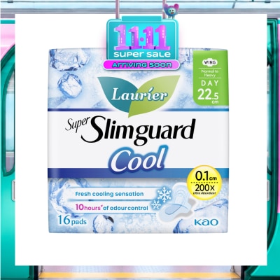 LAURIER Super Slimguard Cool Day Wing Sanitary Pad 22.5cm 16s image