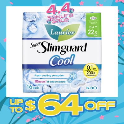 LAURIER - Super Slimguard Cool Day Wing Sanitary Pad 22.5cm 16s