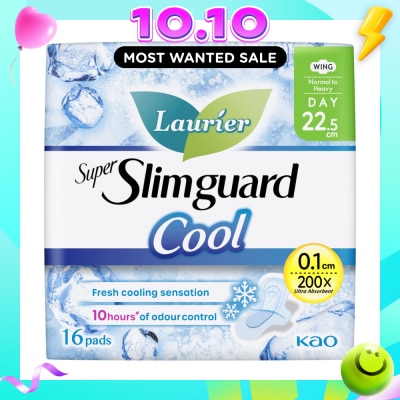 LAURIER Super Slimguard Cool Day Wing Sanitary Pad 22.5cm 16s image