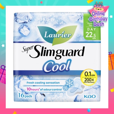 LAURIER Super Slimguard Cool Day Wing Sanitary Pad 22.5cm 16s