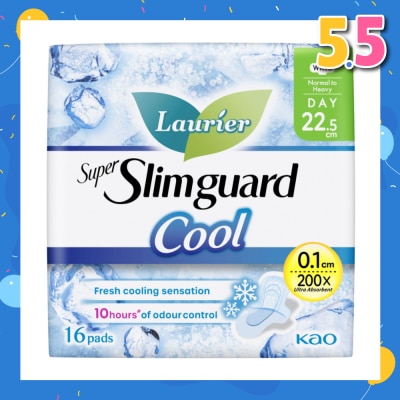 LAURIER Super Slimguard Cool Day Wing Sanitary Pad 22.5cm 16s