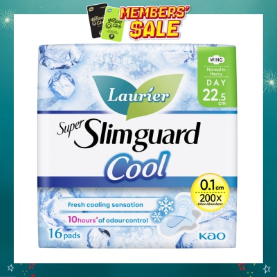 LAURIER - Super Slimguard Cool Day Wing Sanitary Pad 22.5cm 16s