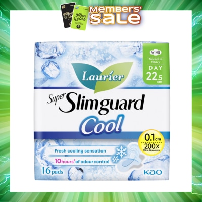 LAURIER - Super Slimguard Cool Day Wing Sanitary Pad 22.5cm 16s