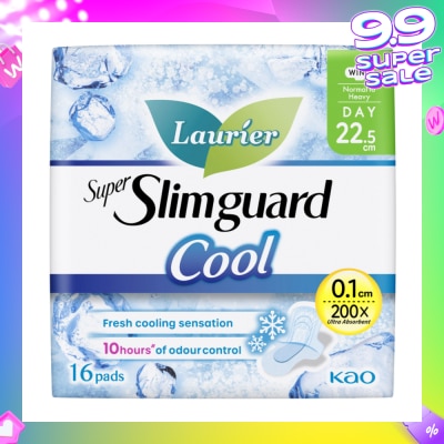 LAURIER Super Slimguard Cool Day Wing Sanitary Pad 22.5cm 16s