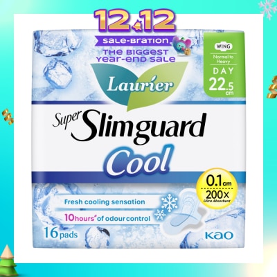 LAURIER Super Slimguard Cool Day Wing Sanitary Pad 22.5cm 16s