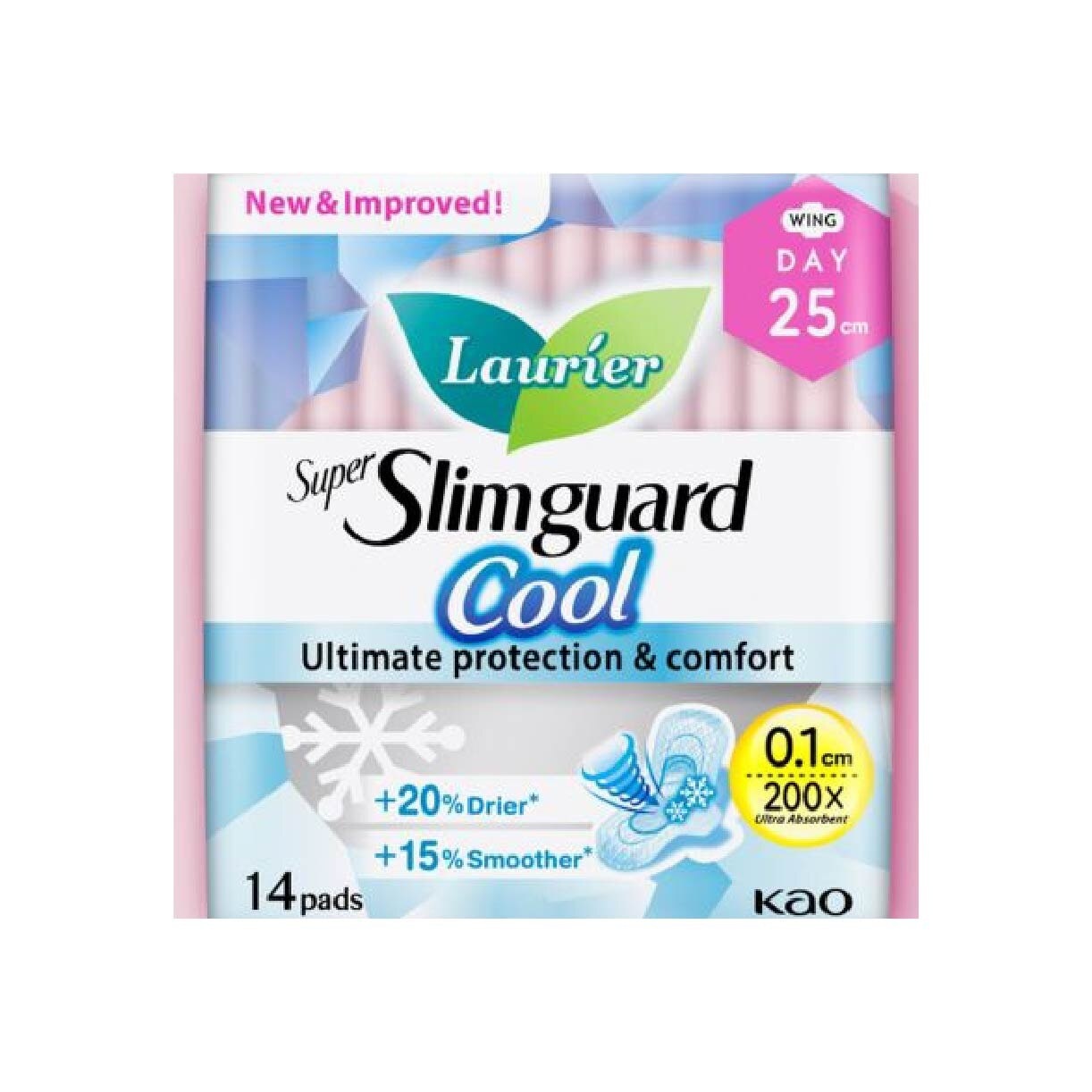 Super Slimguard Cool Day Wing Sanitary Pad 25cm 14s