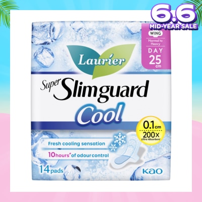 LAURIER Super Slimguard Cool Day Wing Sanitary Pad 25cm 14s