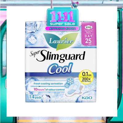 LAURIER Super Slimguard Cool Day Wing Sanitary Pad 25cm 14s image