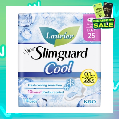 LAURIER Super Slimguard Cool Day Wing Sanitary Pad 25cm 14s