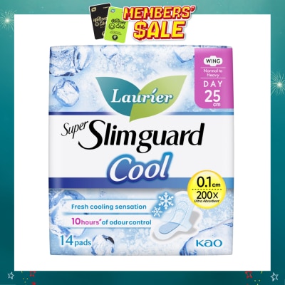 LAURIER - Super Slimguard Cool Day Wing Sanitary Pad 25cm 14s