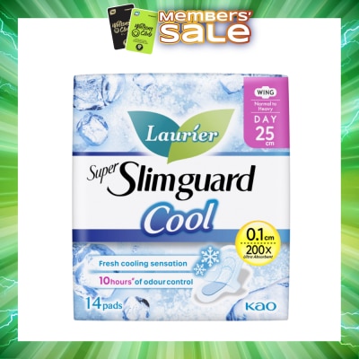 LAURIER - Super Slimguard Cool Day Wing Sanitary Pad 25cm 14s