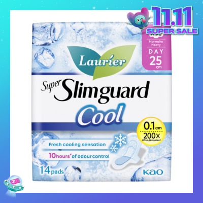 LAURIER Super Slimguard Cool Day Wing Sanitary Pad 25cm 14s