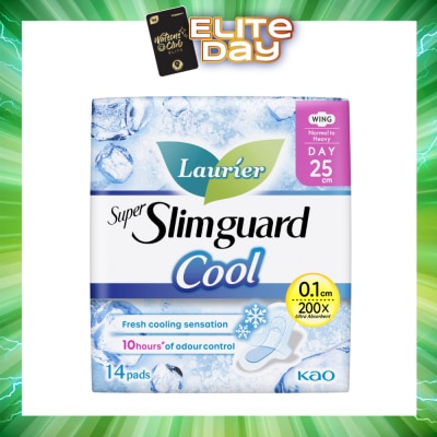 LAURIER - Super Slimguard Cool Day Wing Sanitary Pad 25cm 14s