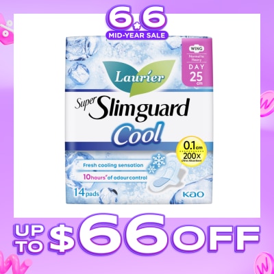 LAURIER - Super Slimguard Cool Day Wing Sanitary Pad 25cm 14s