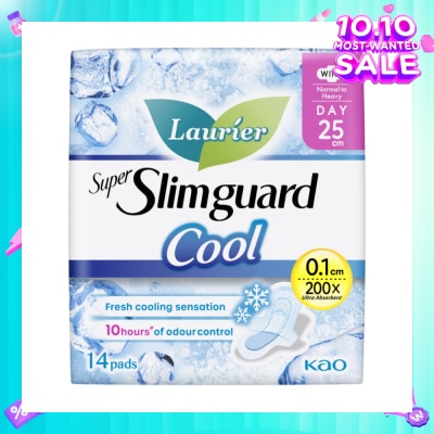 LAURIER Super Slimguard Cool Day Wing Sanitary Pad 25cm 14s