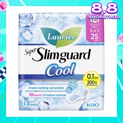 LAURIER Super Slimguard Cool Day Wing Sanitary Pad 25cm 14s