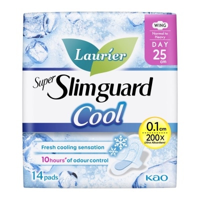 LAURIER Super Slimguard Cool Day Wing Sanitary Pad 25cm 14s