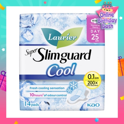 LAURIER Super Slimguard Cool Day Wing Sanitary Pad 25cm 14s