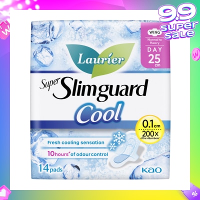 LAURIER Super Slimguard Cool Day Wing Sanitary Pad 25cm 14s