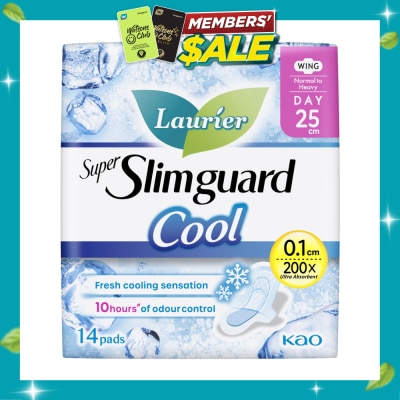 LAURIER Super Slimguard Cool Day Wing Sanitary Pad 25cm 14s image