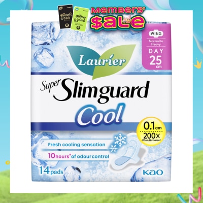 LAURIER - Super Slimguard Cool Day Wing Sanitary Pad 25cm 14s