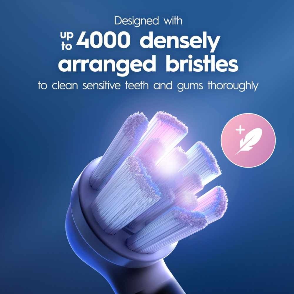 Clean & Gum Protect Electric Toothbrush Replacement Brush Heads White Refill 2s