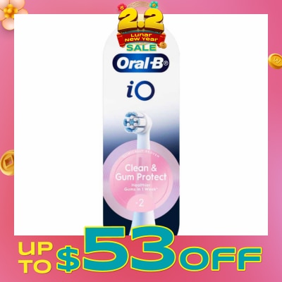ORAL-B Clean & Gum Protect Electric Toothbrush Replacement Brush Heads White Refill 2s