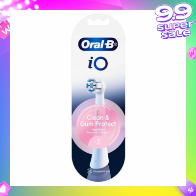 ORAL-B Clean & Gum Protect Electric Toothbrush Replacement Brush Heads White Refill 2s