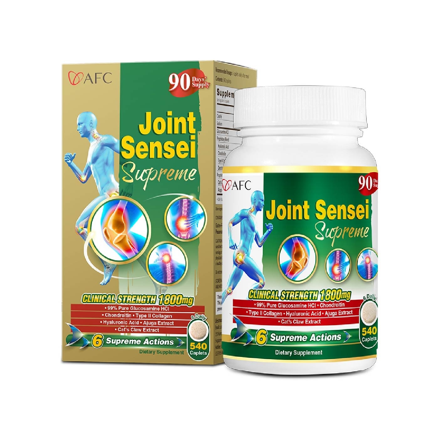 Joint Sensei Supreme Glucosamine Chondroitin Collagen Joint Supplement Tablet 540s