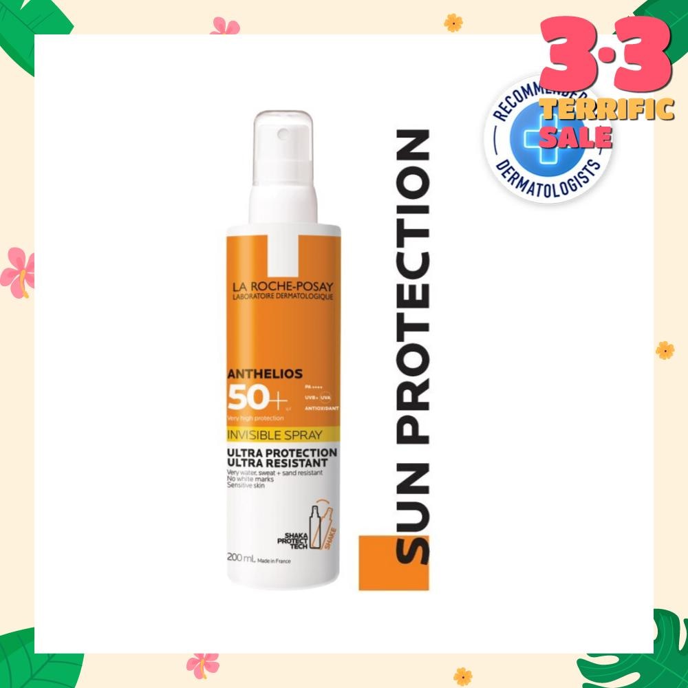 Anthelios Invisible Spray SFP50+ (Broad Spectrum UVB & UVA Facial Sunscreen for Sensitive Skin) 200ml