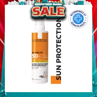 LA ROCHE-POSAY - Anthelios Invisible Spray SFP50+ (Broad Spectrum UVB & UVA Facial Sunscreen for Sensitive Skin) 200ml