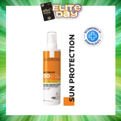 LA ROCHE-POSAY - Anthelios Invisible Spray SFP50+ (Broad Spectrum UVB & UVA Facial Sunscreen for Sensitive Skin) 200ml
