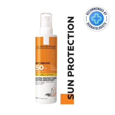 LA ROCHE-POSAY Anthelios Invisible Spray SFP50+ (Broad Spectrum UVB & UVA Facial Sunscreen for Sensitive Skin) 200ml