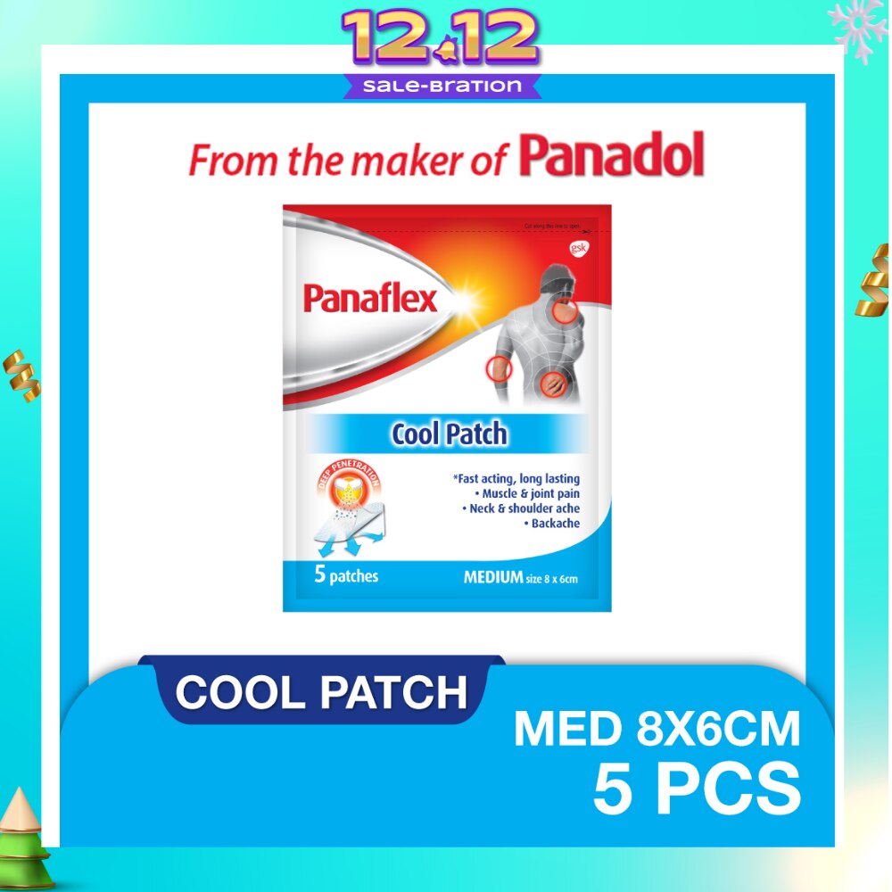 Cool Medium Patch 8x6cm (To Relief Muscle & Joint Pain, Neck & Shoulder Ache & Backache) 5s