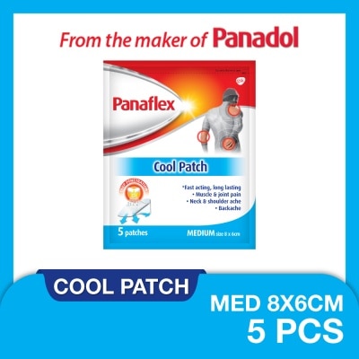 PANAFLEX Cool Medium Patch 8x6cm (To Relief Muscle & Joint Pain, Neck ...
