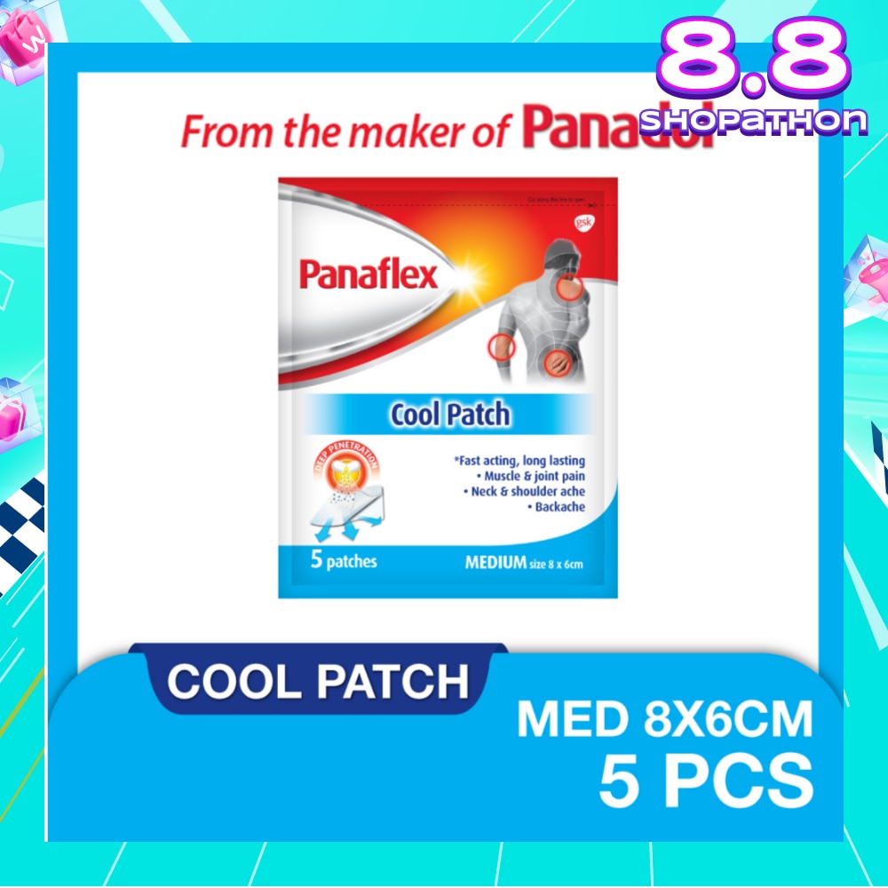 Cool Medium Patch 8x6cm (To Relief Muscle & Joint Pain, Neck & Shoulder Ache & Backache) 5s