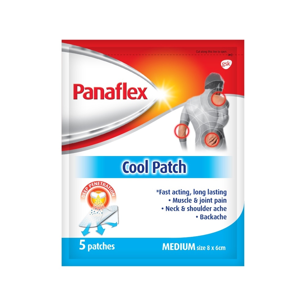 Cool Medium Patch 8x6cm (To Relief Muscle & Joint Pain, Neck & Shoulder Ache & Backache) 5s